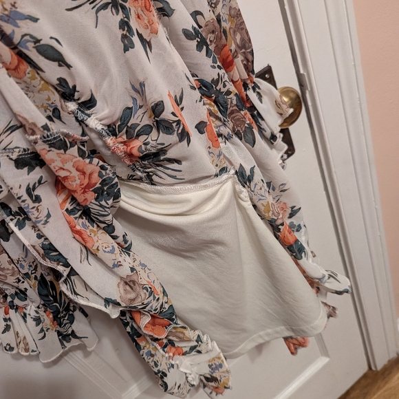 Open Back Floral Ruffle Dress - Picture 8 of 9